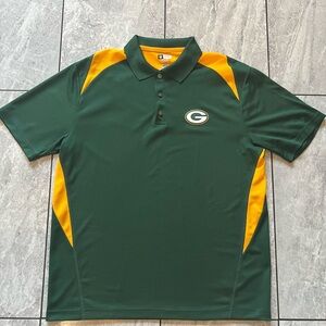 NFL Men’s Green Bay Packers Polo Short Sleeve TX3 Cool Shirt Large Green
